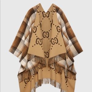 Gucci reversible wool cape